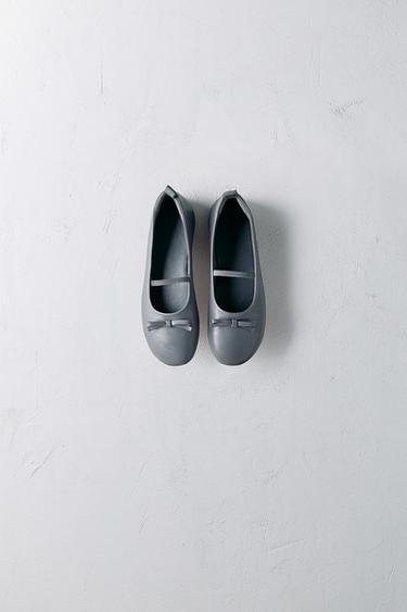 BALLERINES EN CUIR ÉDITION LIMITÉE - Gris de Zara - Image 7