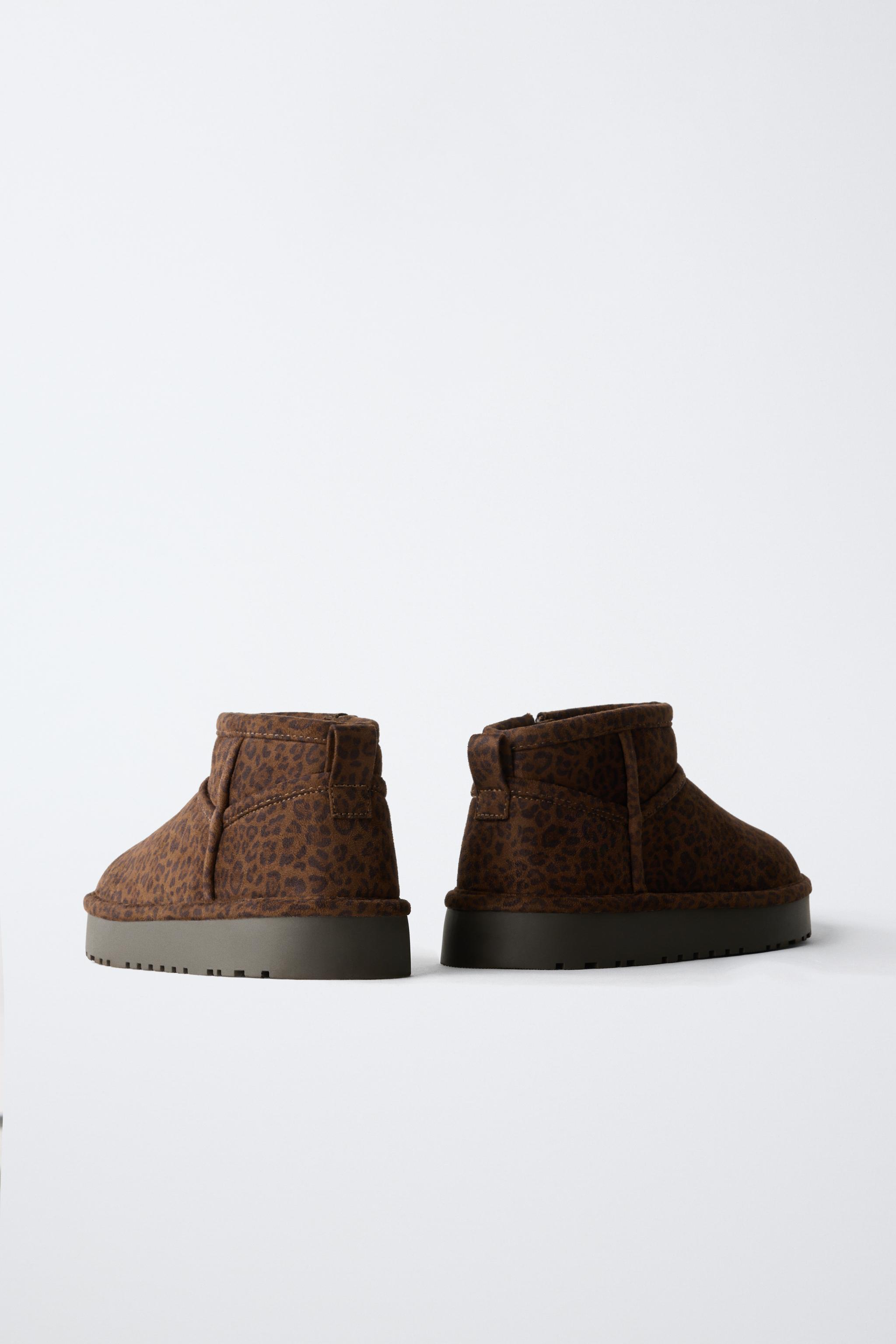 BOTTINES ANIMAL PRINT DOUBLÉES