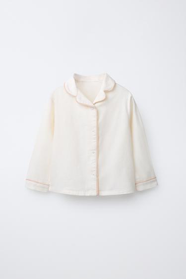 2-6 ANS/ PYJAMA LISERÉS CONTRASTÉS - Écru de Zara - Image 1