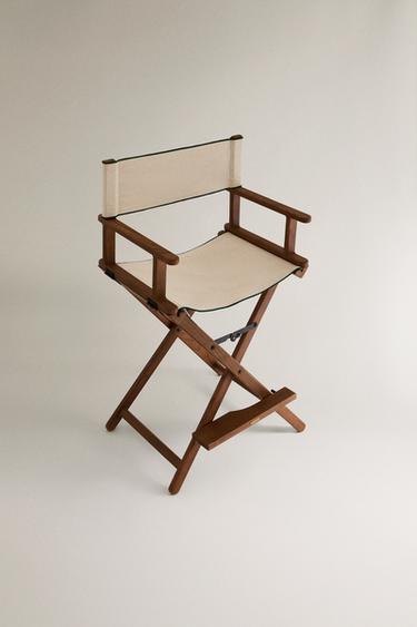TALL OAK WOOD FOLDING CHAIR - Oyster-white by Zara - Image 1