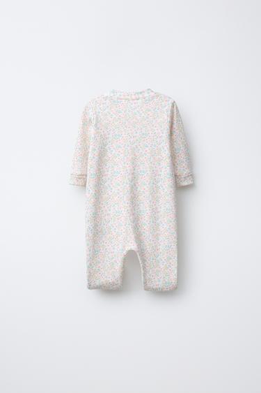 LOT DE DEUX PYJAMAS CHAUDS À PIEDS CONVERTIBLES FLEURS - Rose de Zara - Image 2