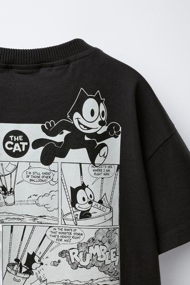 FELIX THE CAT © COMIC T-SHIRT - Black by Zara - Image 3