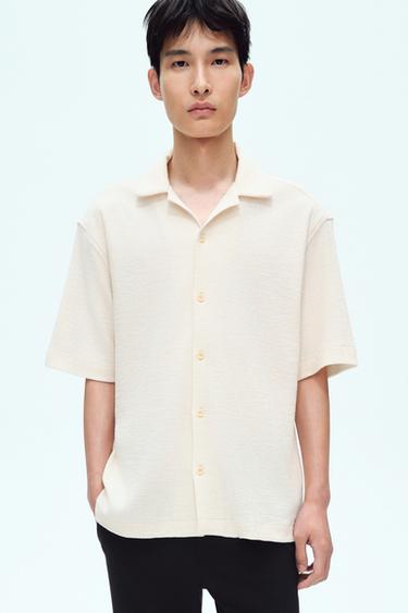 Zara 紋理襯衫 - 裸色
