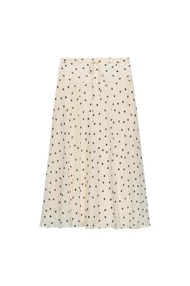 MIDI DOTS SKIRT - Printed by Zara