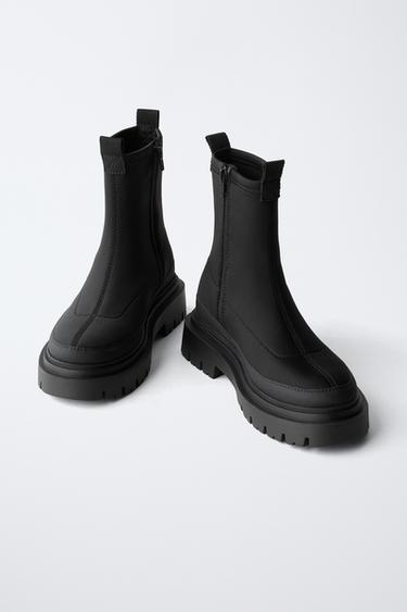 BOTTINES CHAUSSETTES WATER REPELLENT - Noir de Zara - Image 2