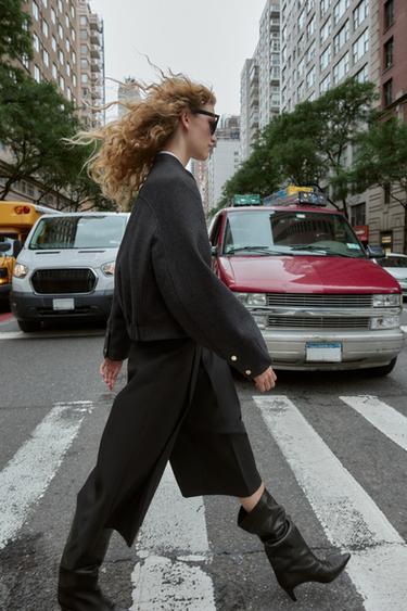 BOMBER DOUX BAS ÉLASTIQUE - Gris de Zara - Image 2