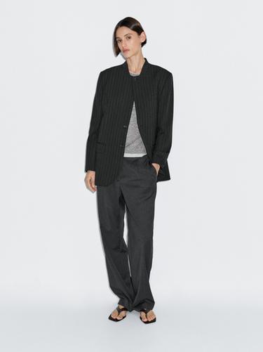 Zara Dart trousers with elastic waistband - Anthracite Gray - Image 0