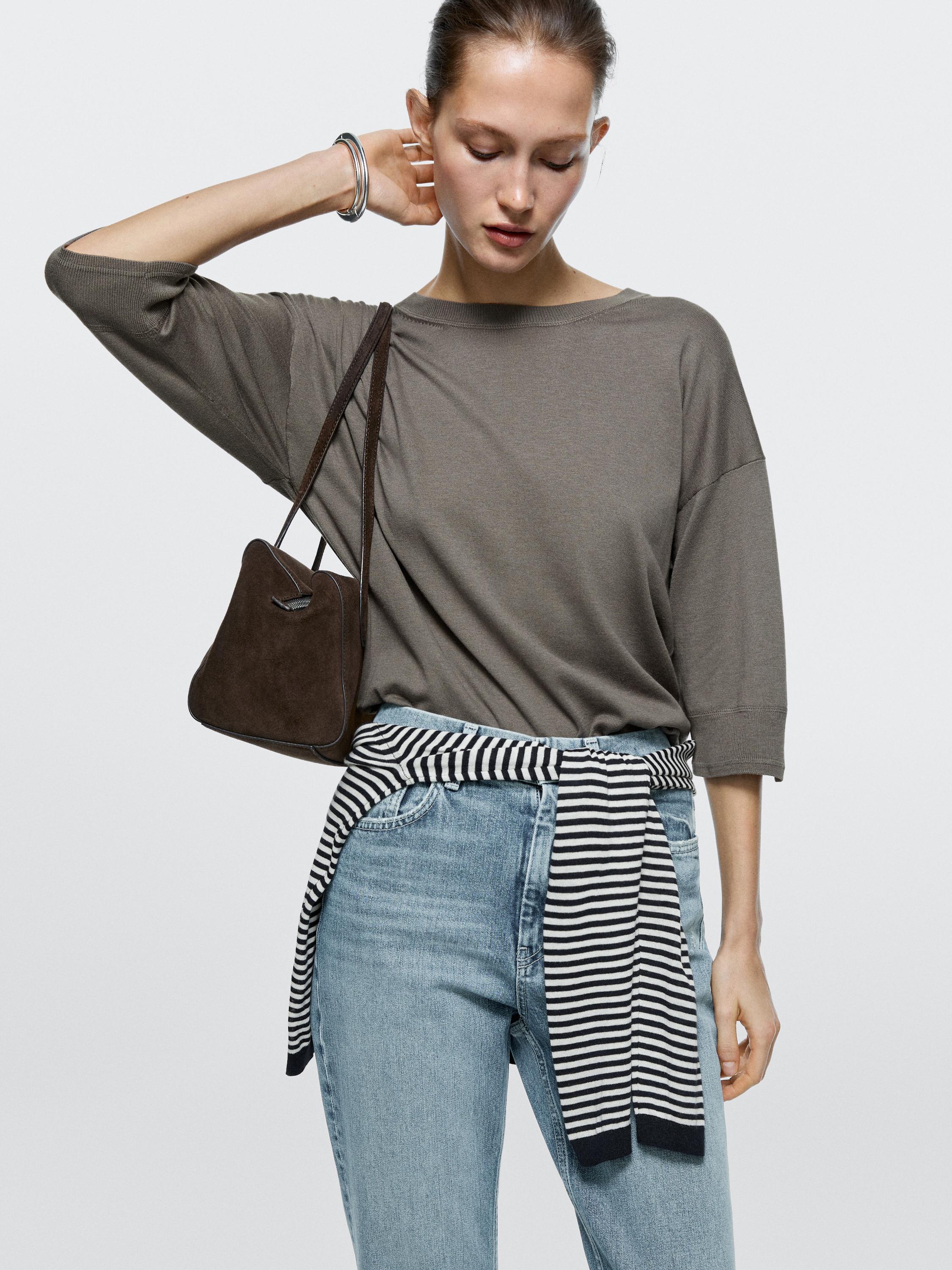 High-waist boot-cut jeans — Aquamarine