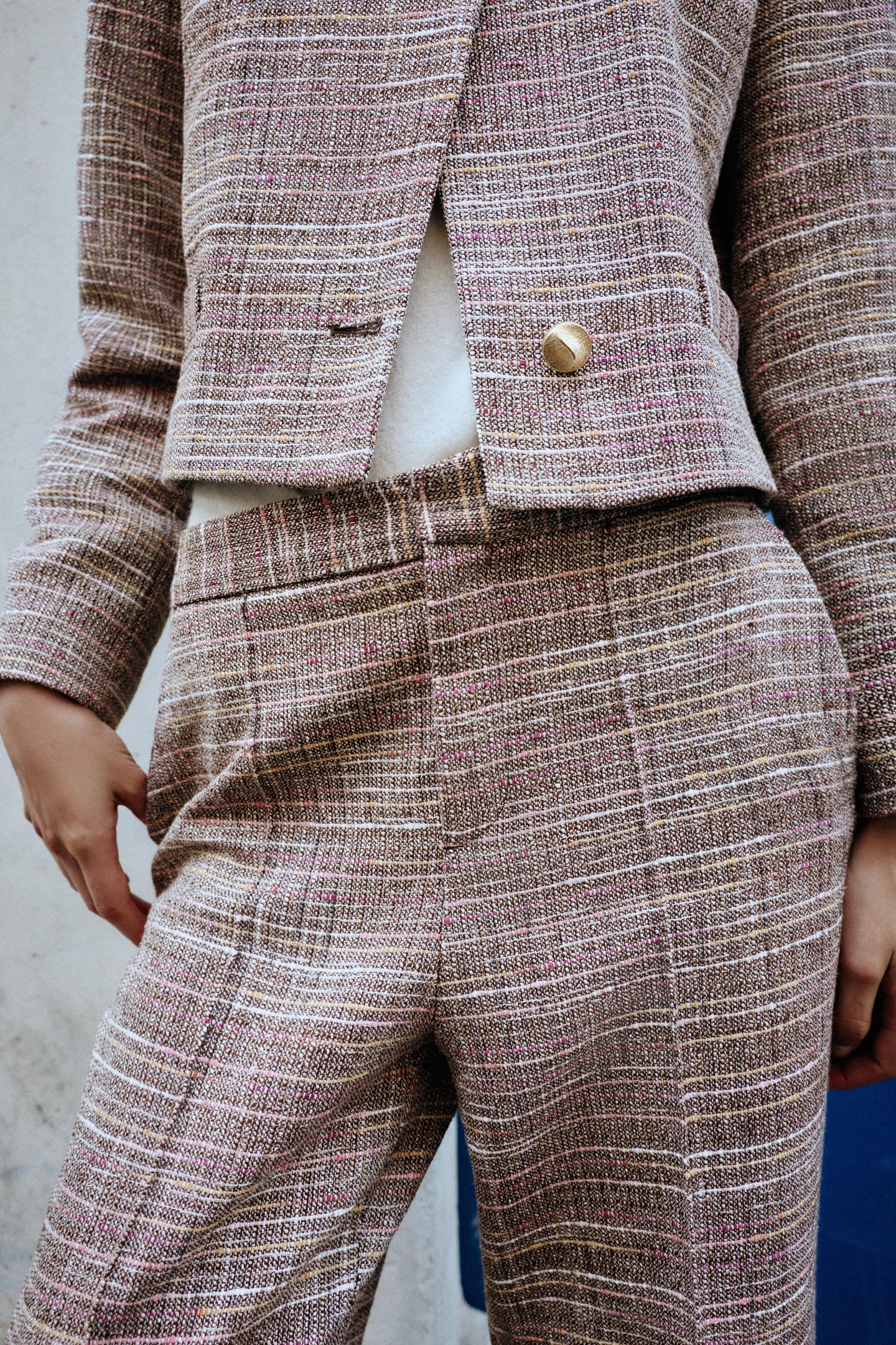Женские комплекты Zara Structured Blazer and Pants Suit, цвет: Tyerojo — фото 4