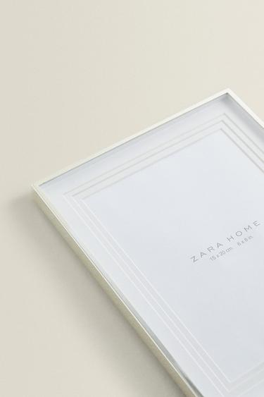 METAL PHOTO FRAME WITH LAYERED PASSE-PARTOUT - Silver by Zara - Image 4