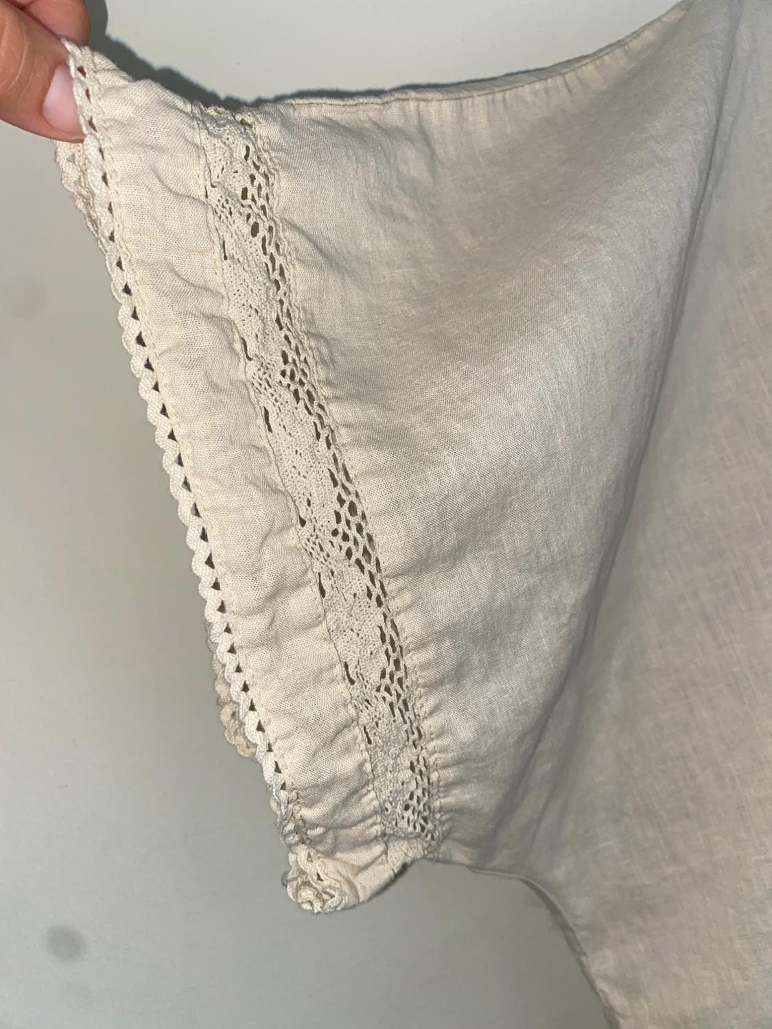 LACE TRIM LINEN BLEND TOP - Image 6