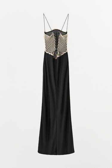 ROBE COMBINÉE CROCHET - Noir de Zara - Image 5