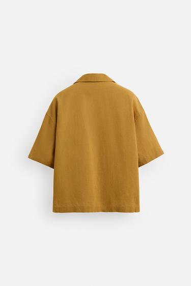 BEADED EMBROIDERY SHIRT - Mustard by Zara - Image 8