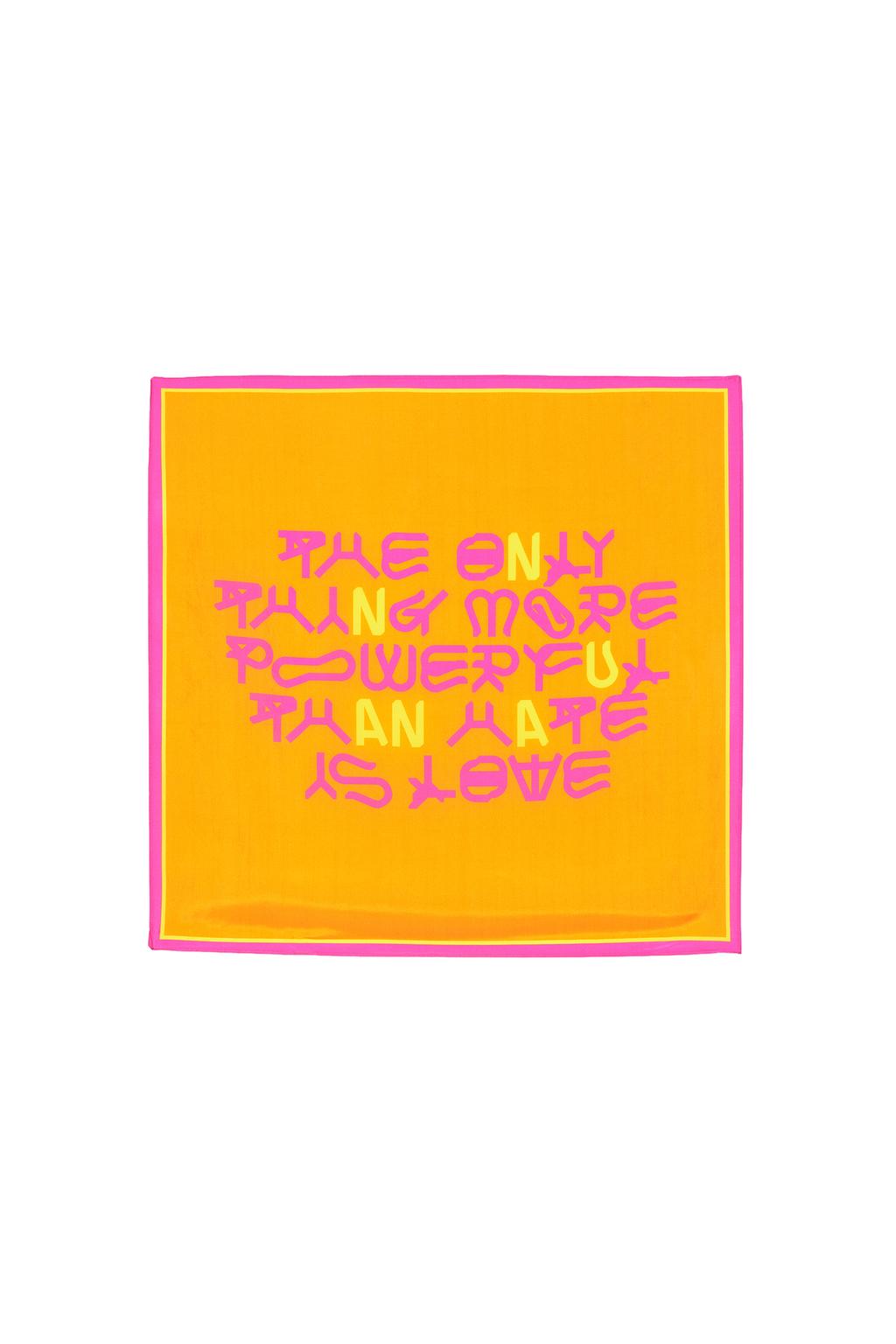 LOVE PRINT 100% SILK BANDANA