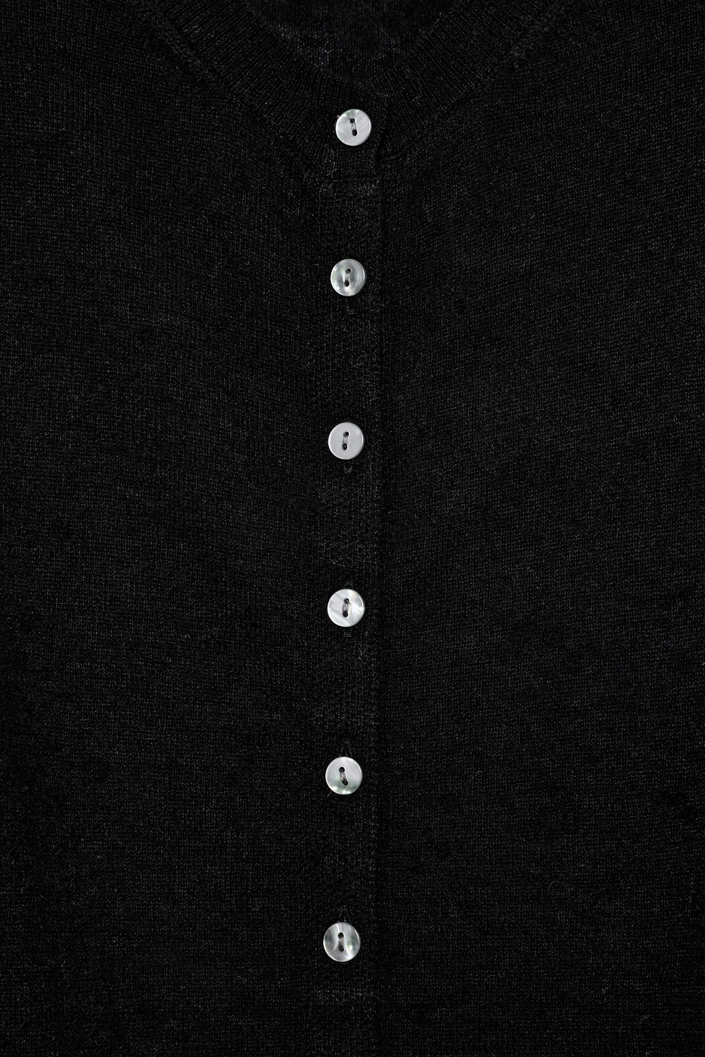 Женский кардиган Zara Extra-Soft 100% Wool, цвет: Чёрный — фото 7