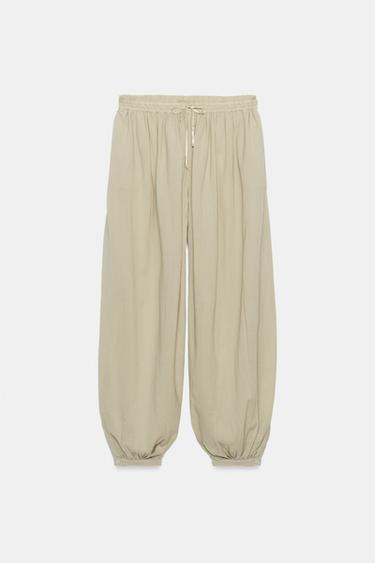 PANTALON BOUFFANT VOLUME - Vert d'eau de Zara - Image 4