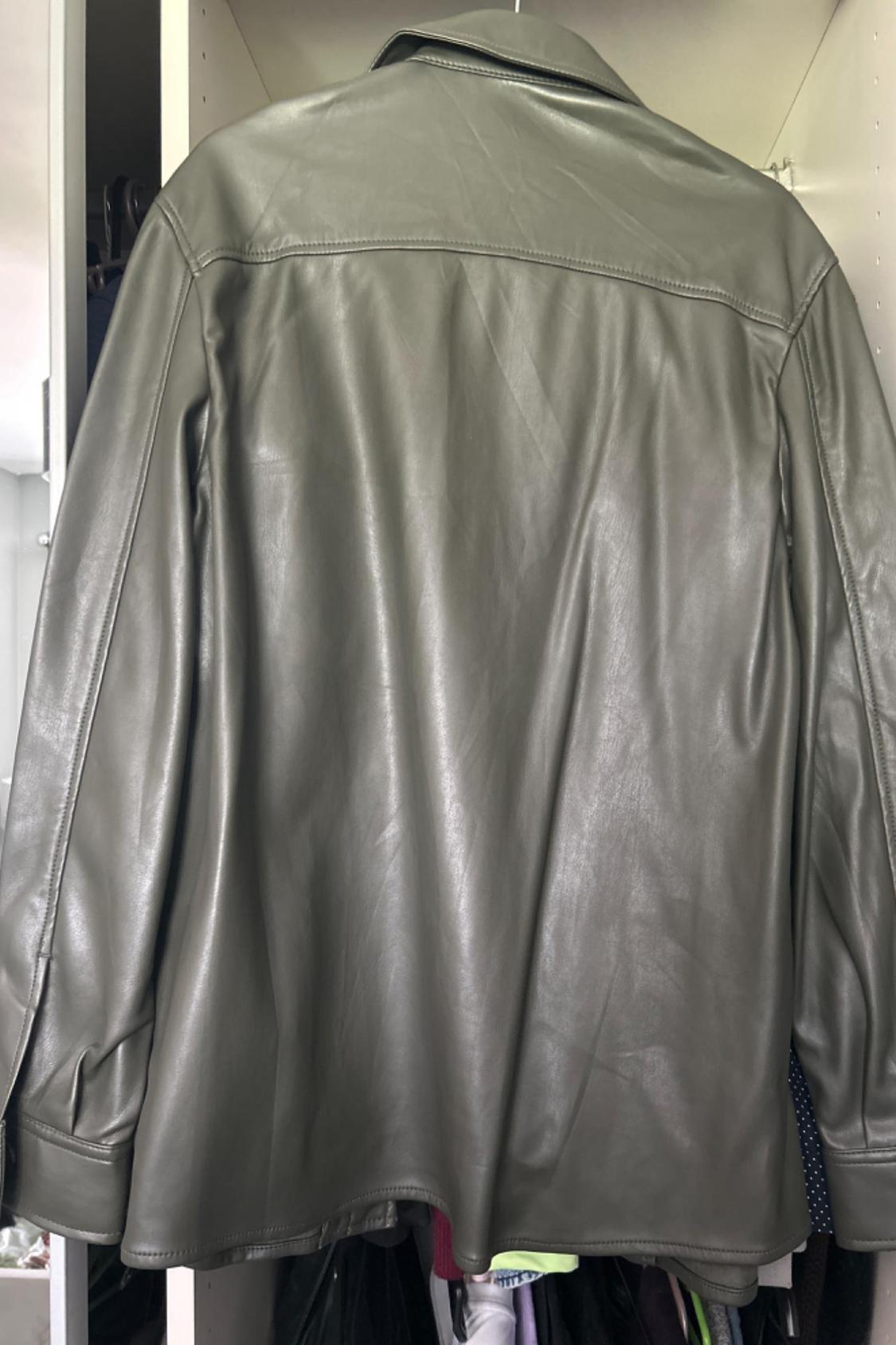 FAUX LEATHER OVERSHIRT - Image 2