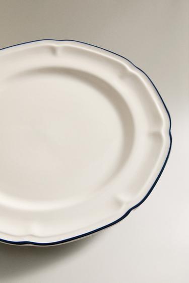 ASSIETTE PLATE FILET CONTRASTANT - Bleu de Zara - Image 2