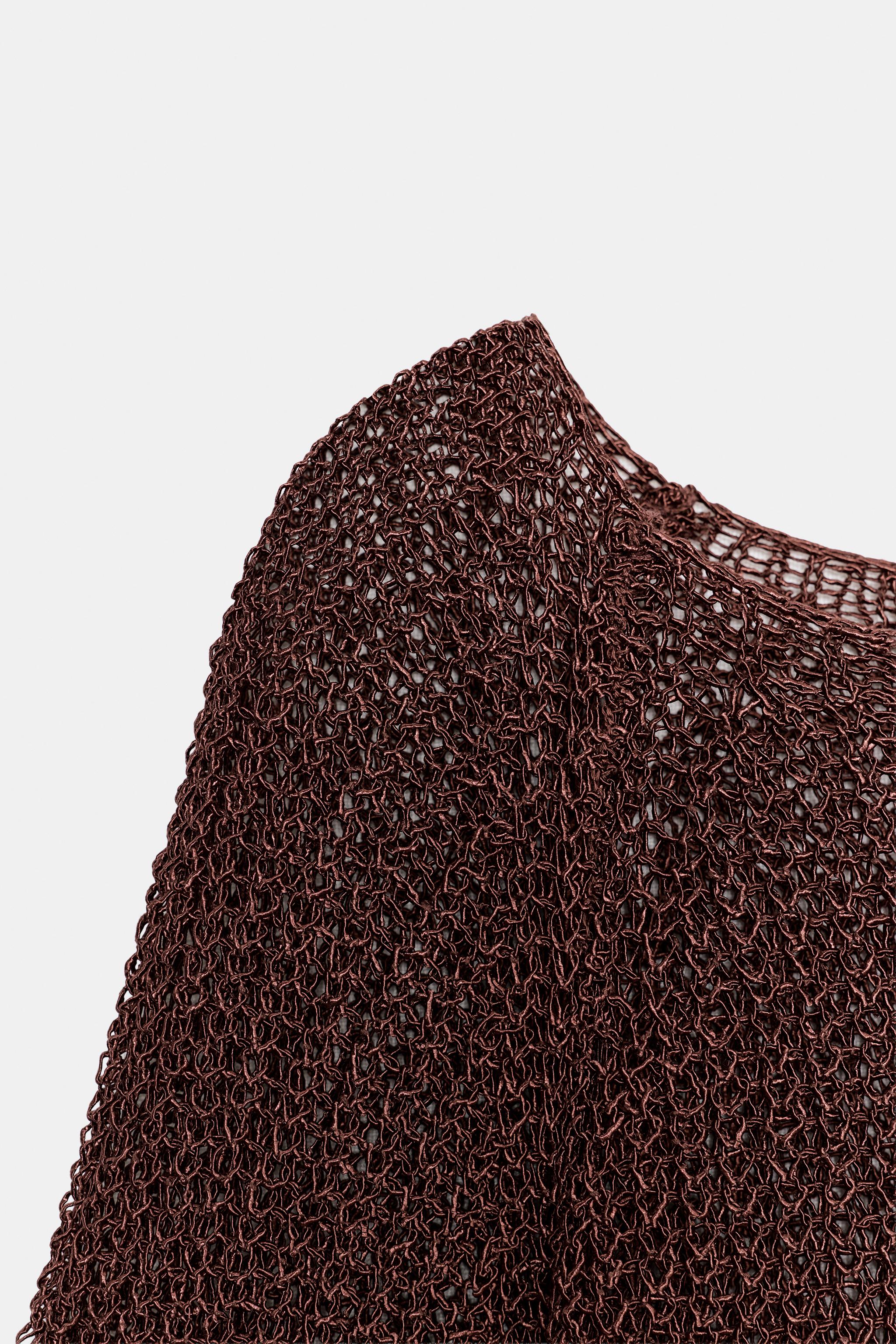 OPEN KNIT JUMPER - Brown | ZARA United States