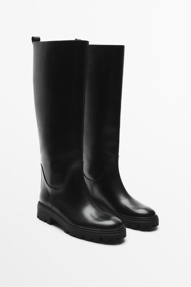 Flat track sole boot — Black 2