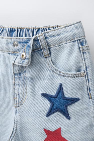 BERMUDA PIÈCE ÉTOILES - Bleu clair de Zara - Image 2