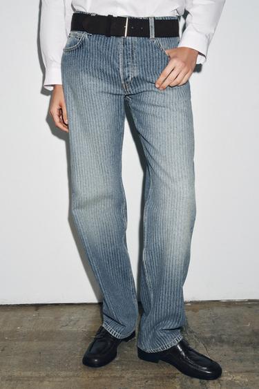 JEAN ZW COLLECTION DROIT RAYURES TAILLE MOYENNE - Bleu de Zara - Image 2