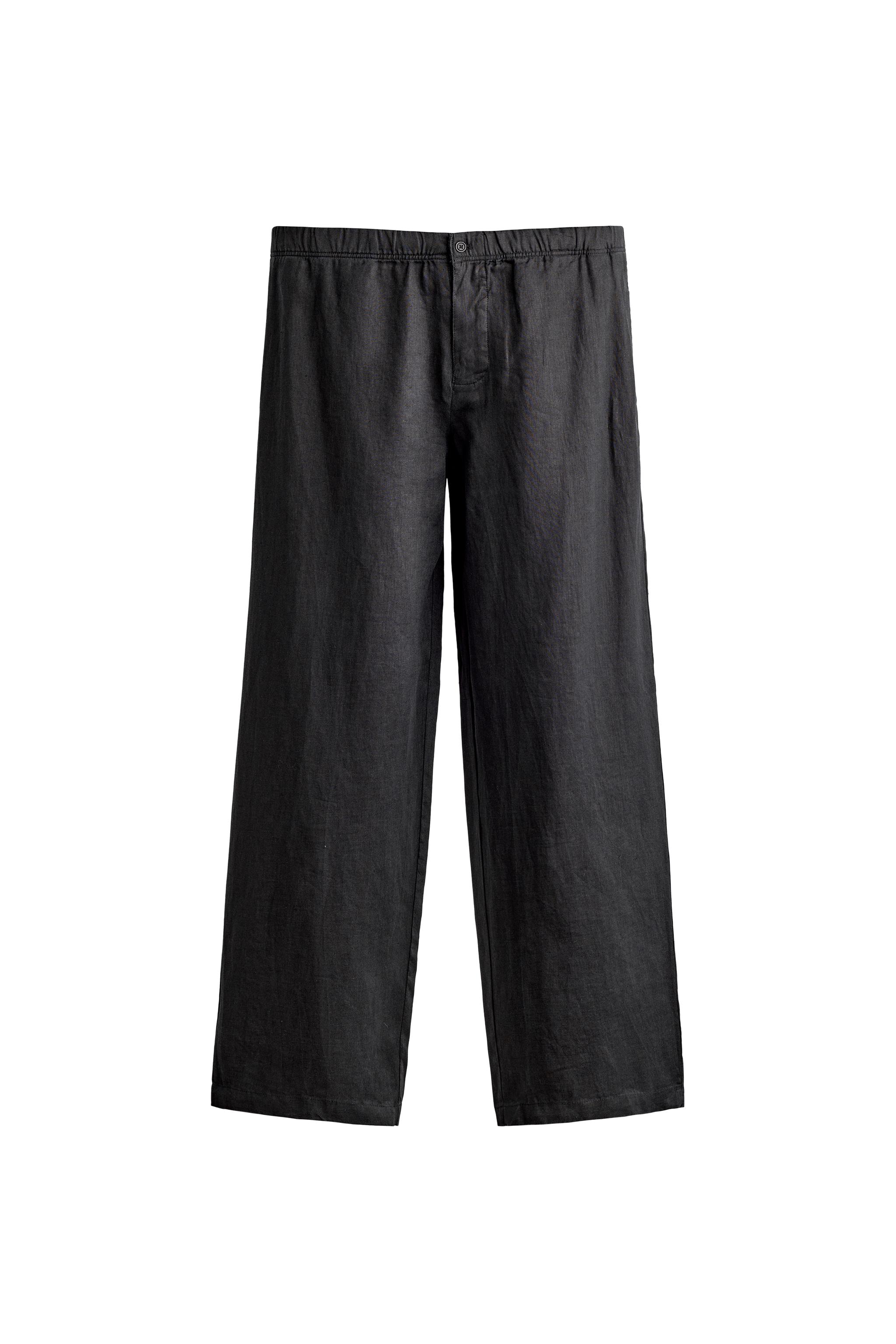 100% LINEN RELAXED FIT PANTS