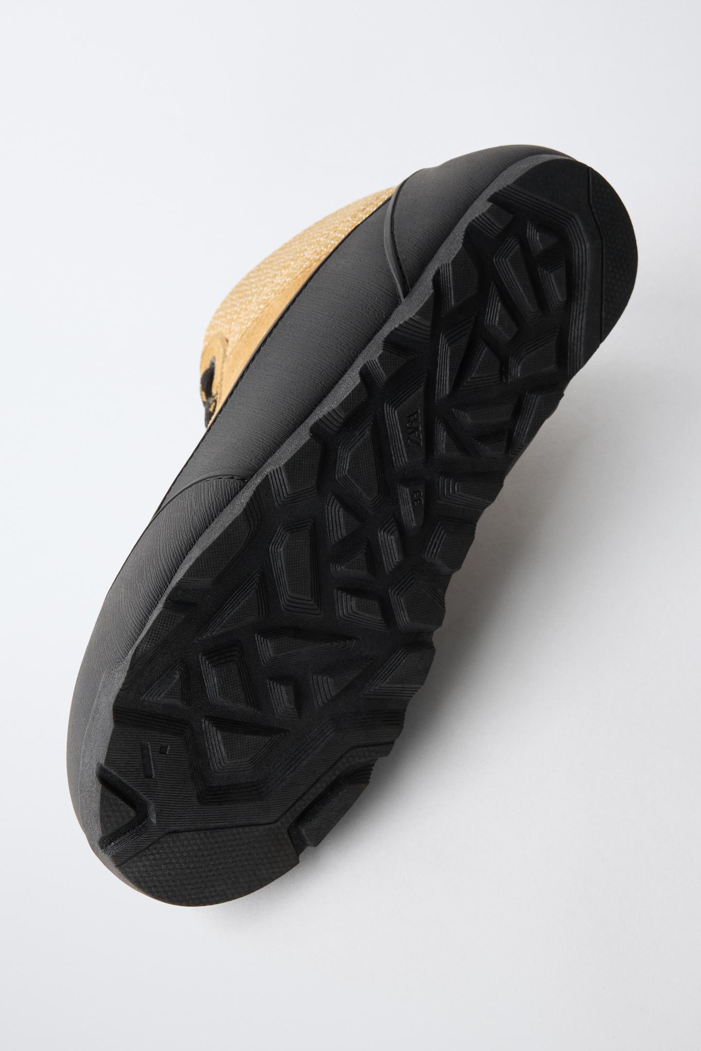 Детские кроссовки Zara Contrast Sneaker, цвет: Коричневый — фото 8
