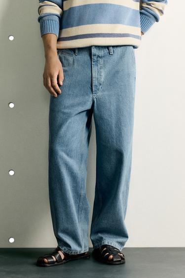 PANTALONS XINESOS DENIM STRAIGHT FIT - Blau clar de Zara