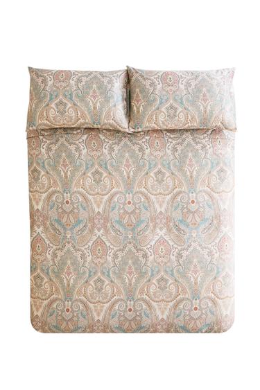 COPRIPIUMINO IN SATIN PAISLEY - Écru di Zara