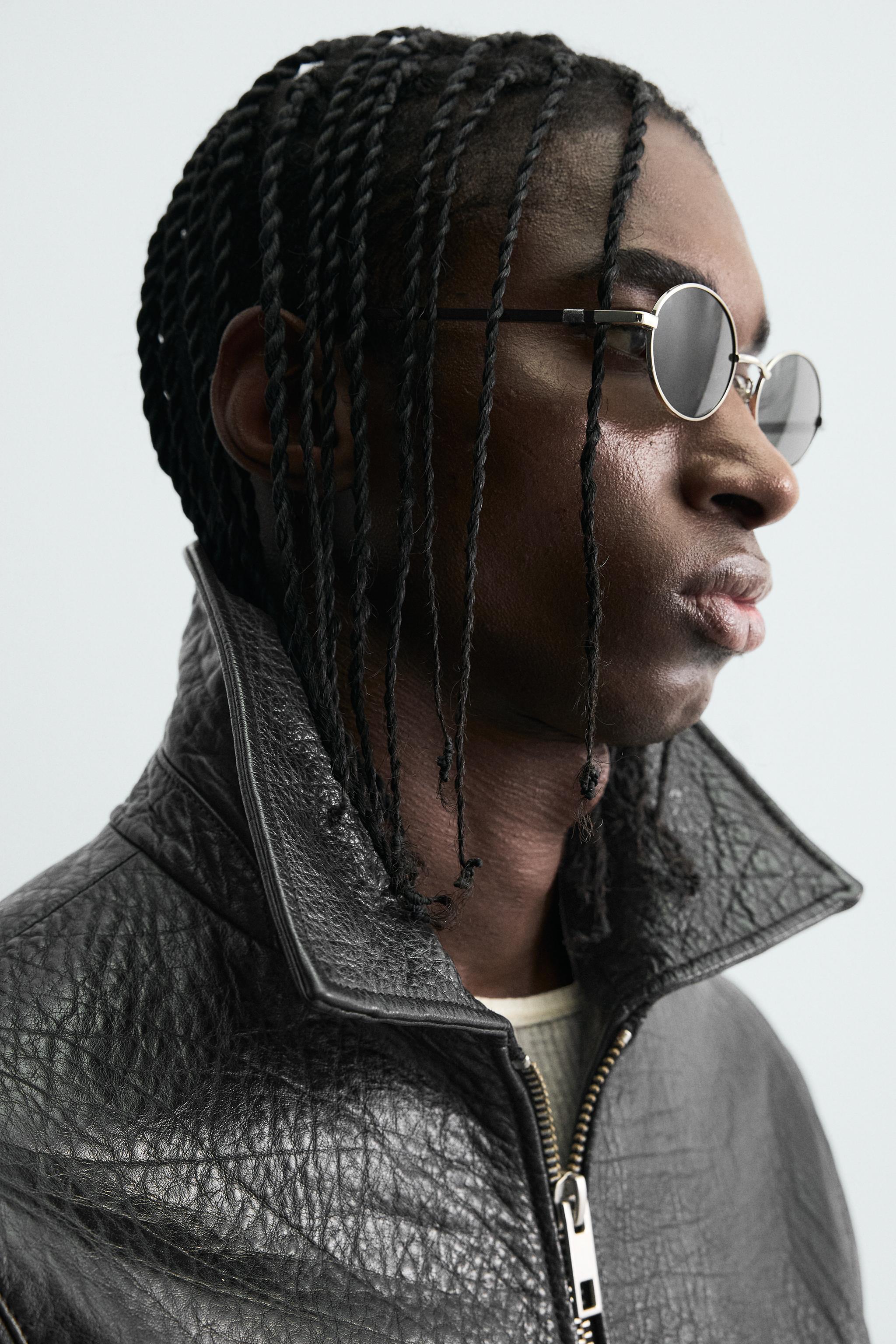 EMBOSSED LEATHER JACKET