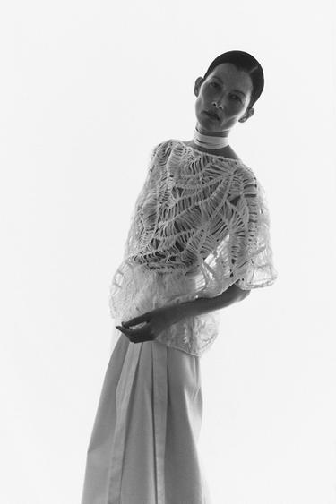 HAUT STRUCTURÉ ZW COLLECTION - Écru de Zara - Image 3