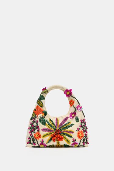 BOLSO ESTAMPADO ABALORIOS - Multicolor de Zara - Imagen 0