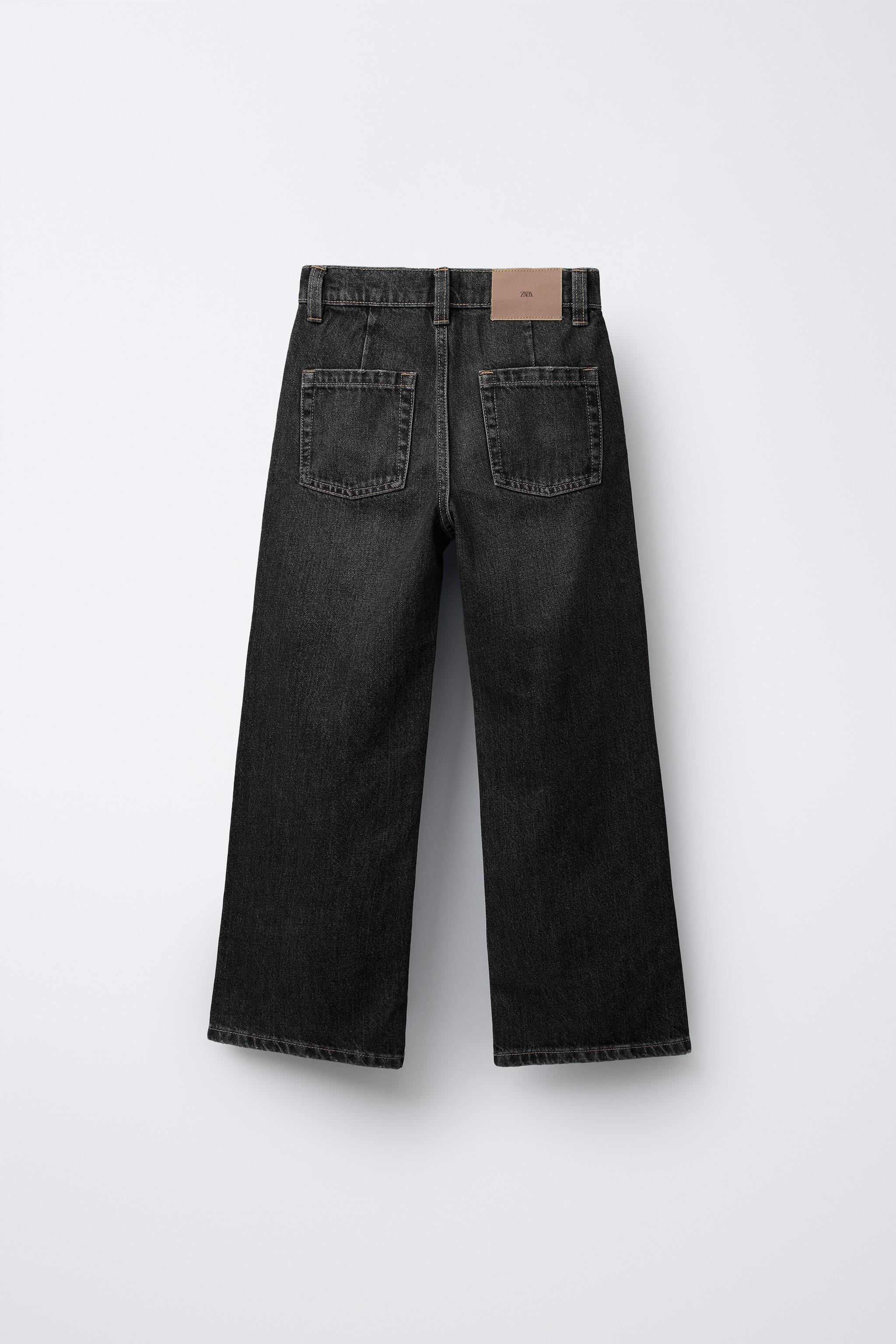 パンツ coating black flare denim FLARE JEANS - Blue | ZARA United States