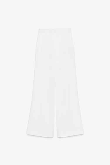 PALAZZO TROUSERS WITH DARTS - Oyster-white by Zara - Image 5