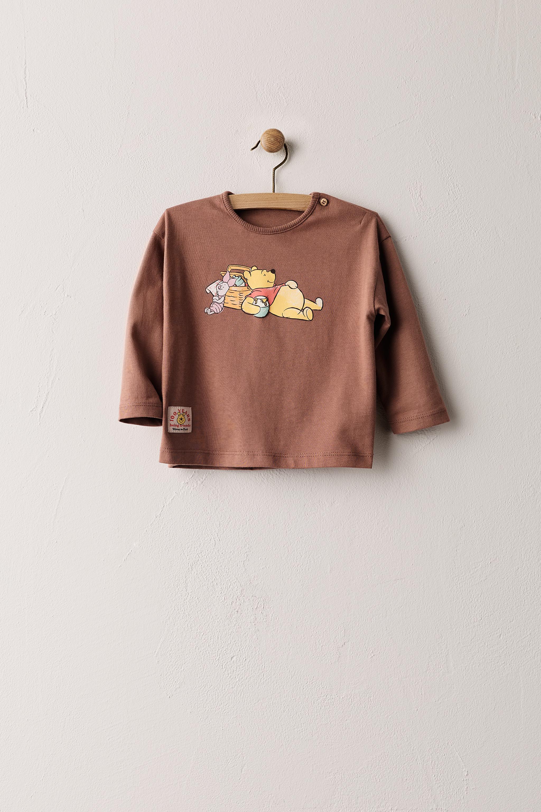WINNIE THE POOH © DISNEY PRINT T-SHIRT — Brown