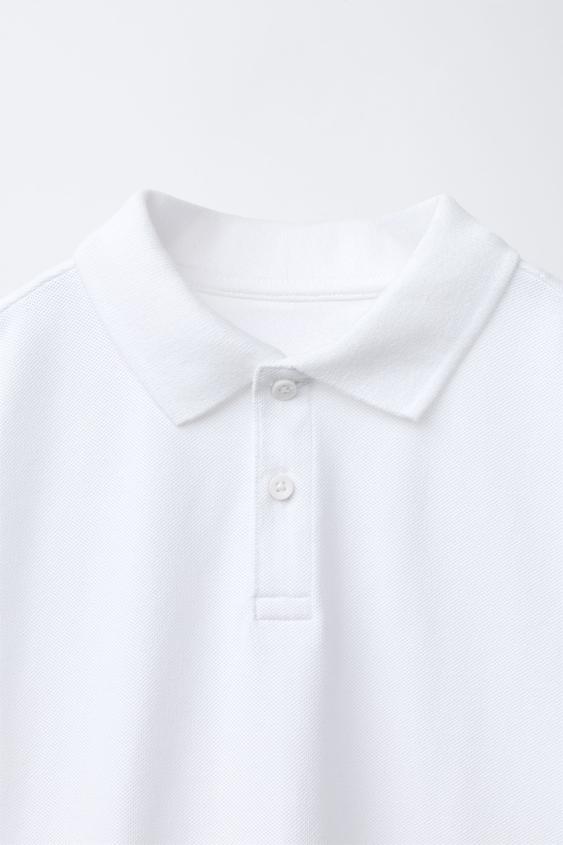 POLO BASIQUE EN PIQUÉ - Blanc de Zara - Image 2