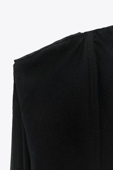 ZW COLLECTION BANDEAU LONG TOP - Black by Zara - Image 8