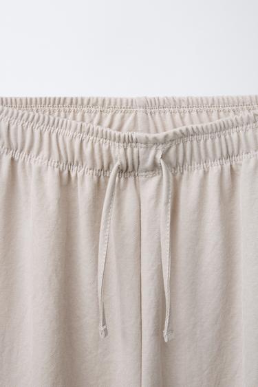 PANTALON WIDE LEG FLUIDE - Beige de Zara - Image 3