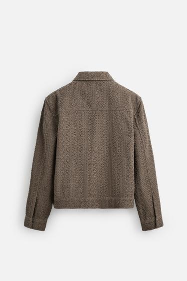 VESTE COMBINÉE CROCHET - Gris taupe de Zara - Image 8