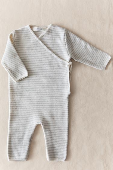 GRENOUILLÈRE ENFANT COTON ET SOIE - Beige clair de Zara - Image 5