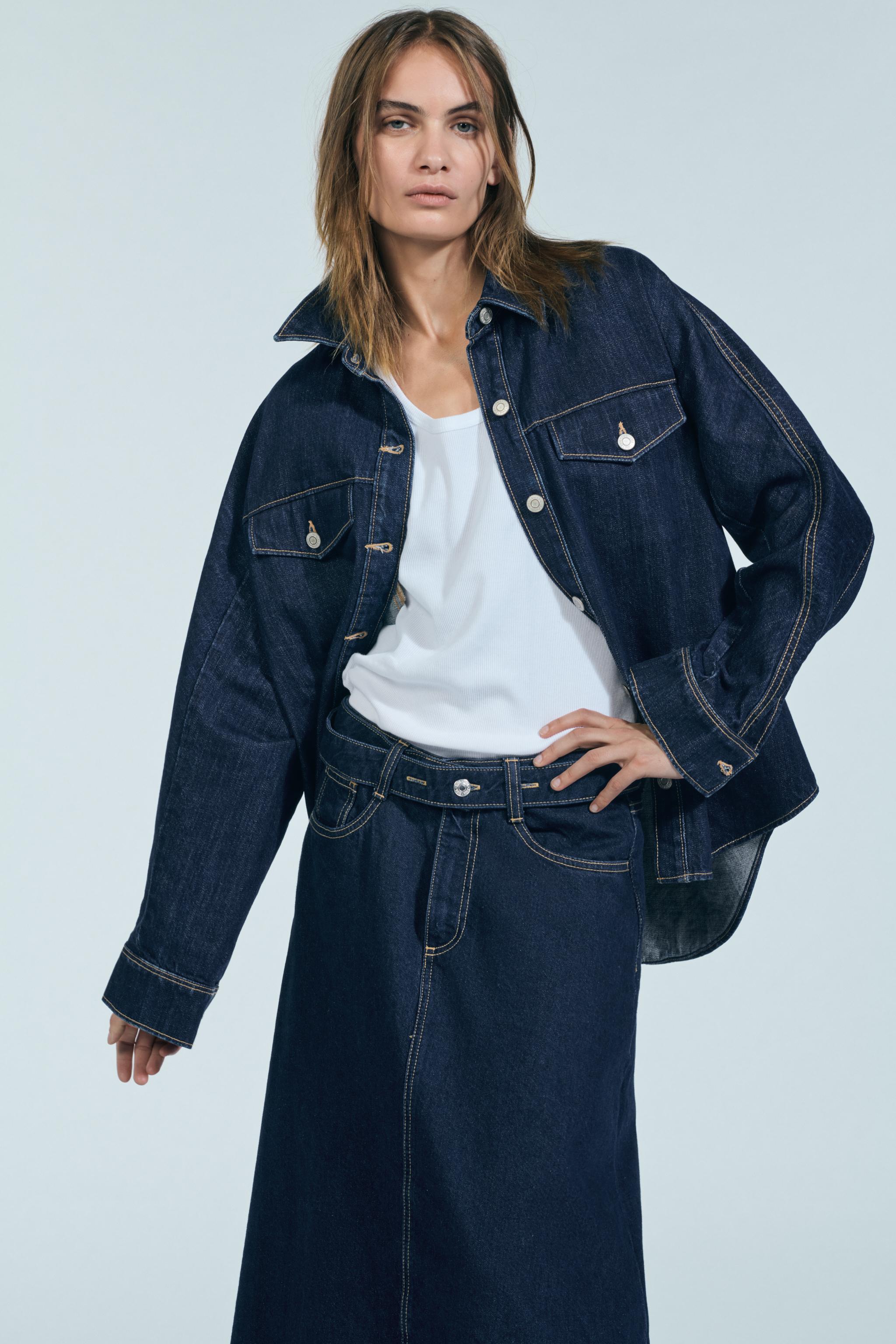 Veste fashion jean zara femme