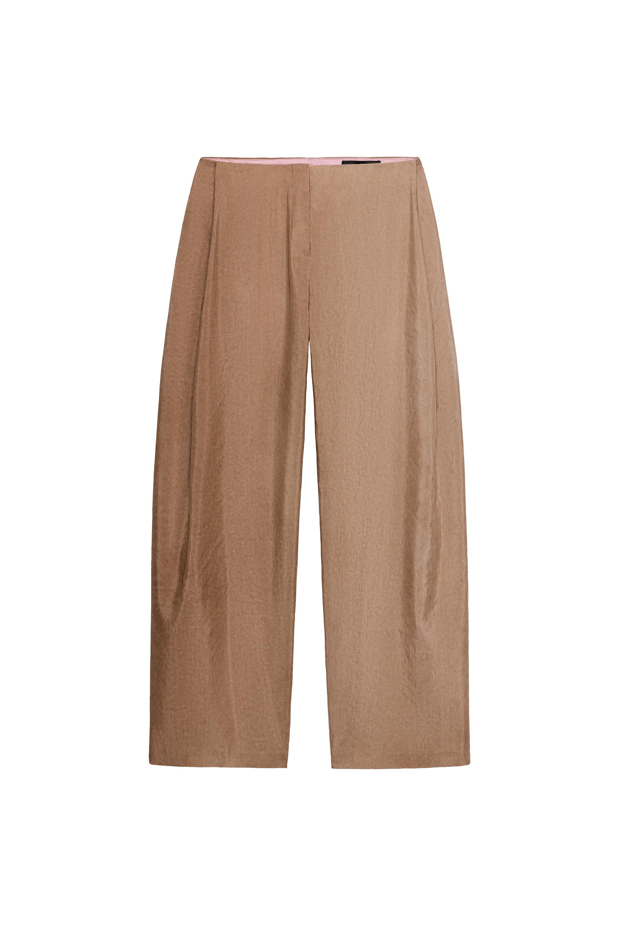 ZW COLLECTION LINEN BLEND BALLOON PANTS
