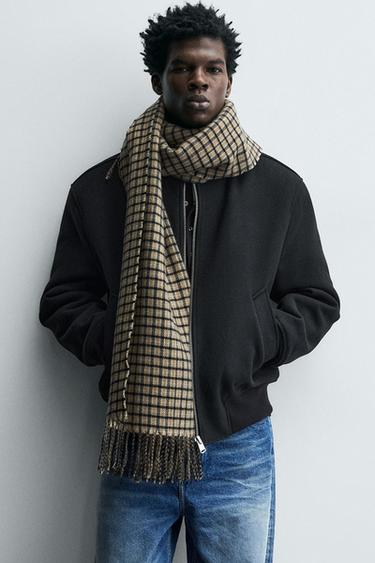 Zara FRINGED PLAID SCARF - various - Image 0
