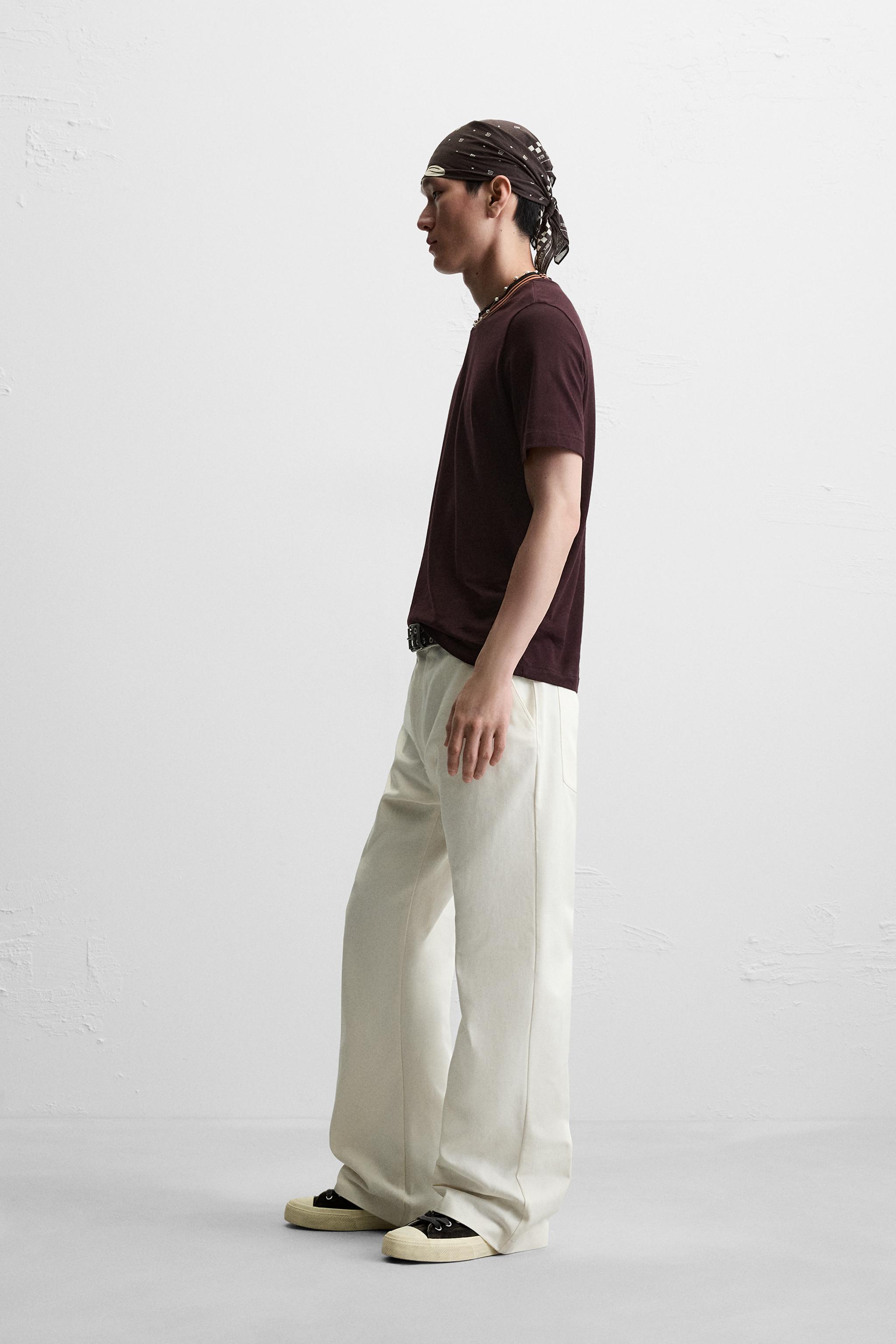 FLARE FIT PANTS - Oyster-white | ZARA United States