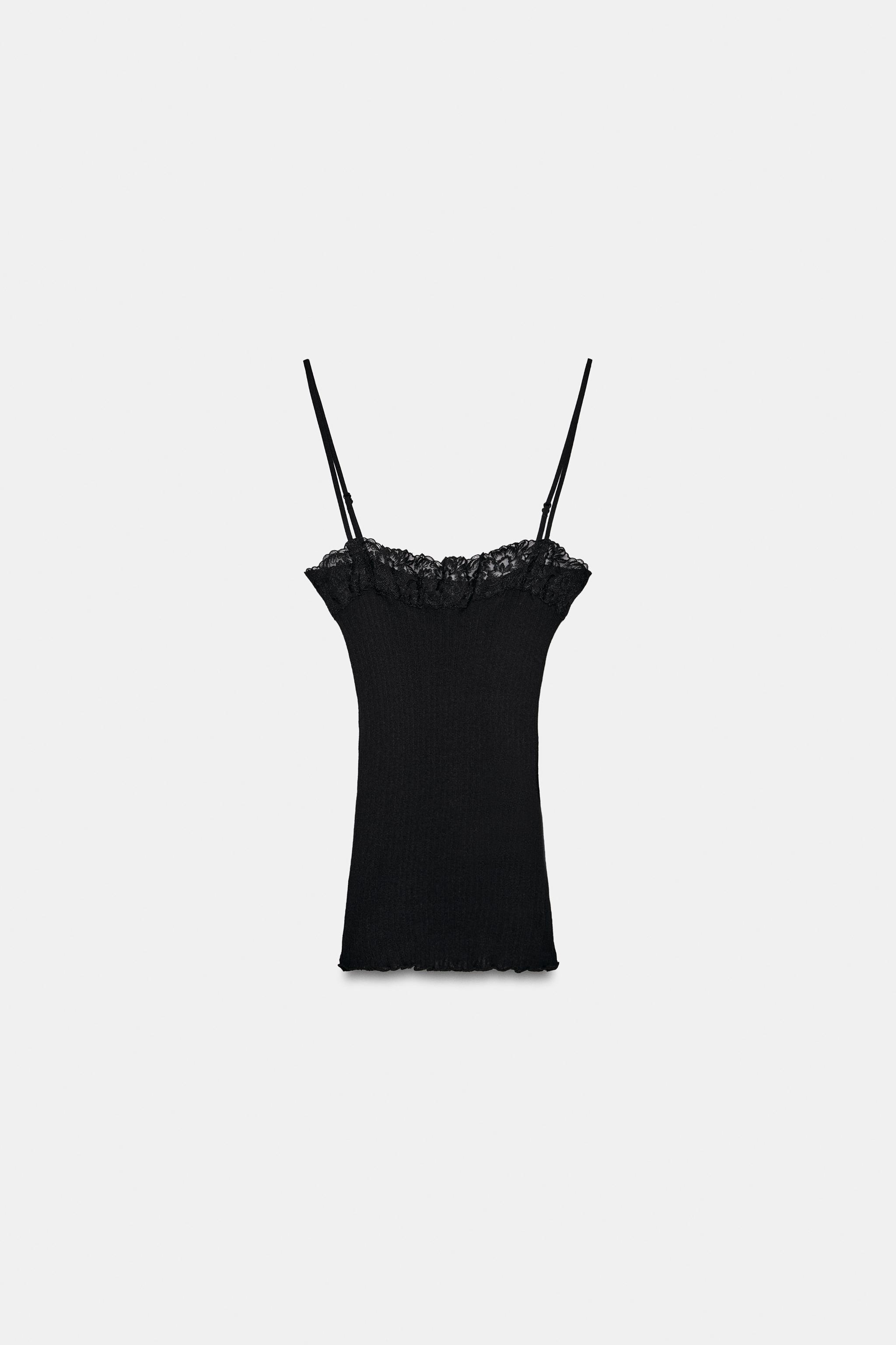 LACE CAMISOLE - Black | ZARA United States