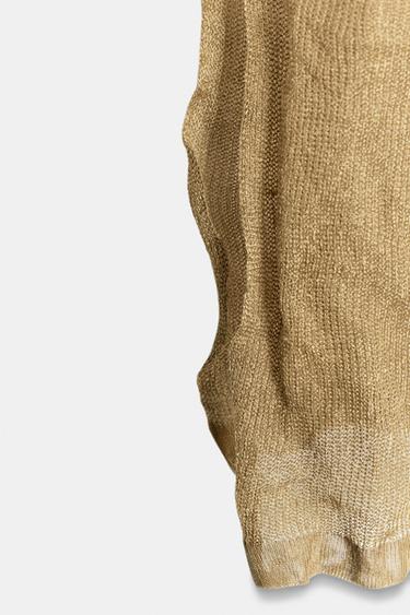 FINE KNIT JUMPER - Golden by Zara - Image 6