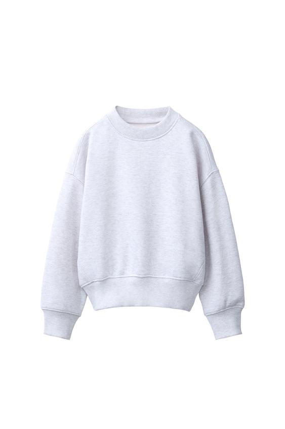 Zara PLAIN JOGGING SWEATSHIRT - Gray marl - Image 0