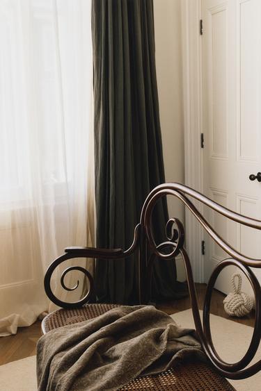 MANTA LINO MORRIS & CO. - Mostaza de Zara