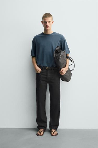 ФУТБОЛКА СВОБОДНОГО КРОЯ С НАШИВКОЙ — СИНИЙ от Zara